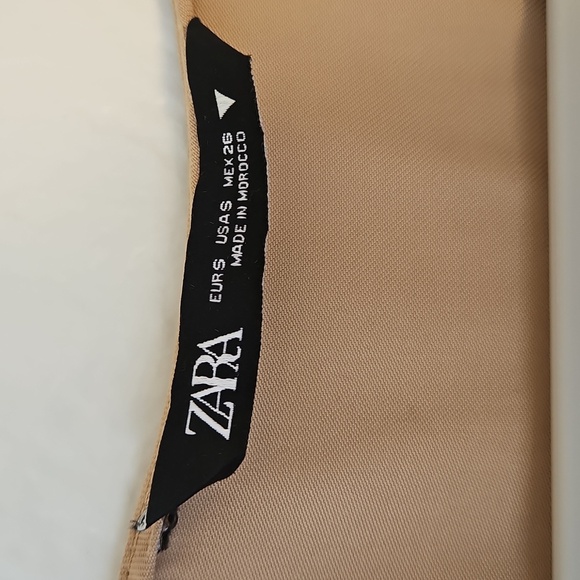 Zara Tan Long Sleeve Tiered Dress - Picture 2 of 8